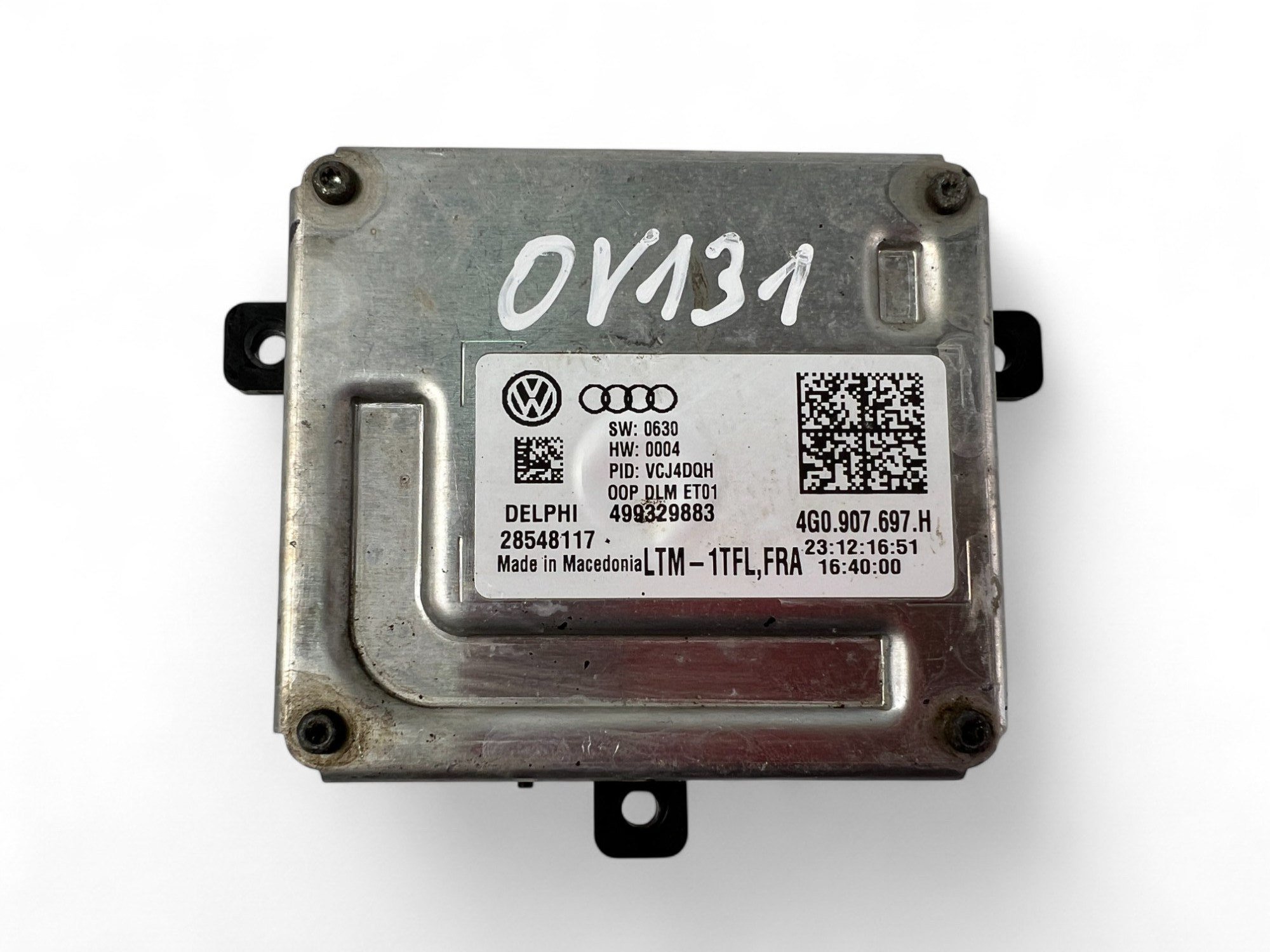 OV131 AUDI Headlight Control Unit 4G0907697H - Picture 1 of 4