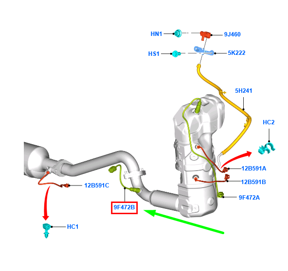 OGA FORD GRAND C-MAX MK2 Hego Sensor Assy 2010986 F1F1-9Y460-EA